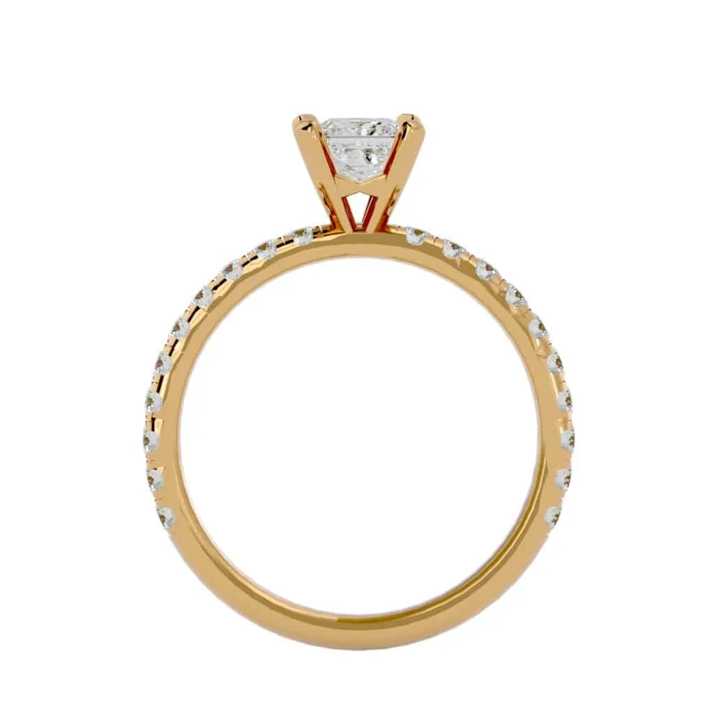 Princess Cut High Set Daimond Engagement Ring Setting