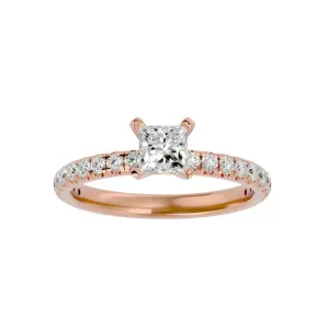 Princess Cut High Set Daimond Engagement Ring Setting
