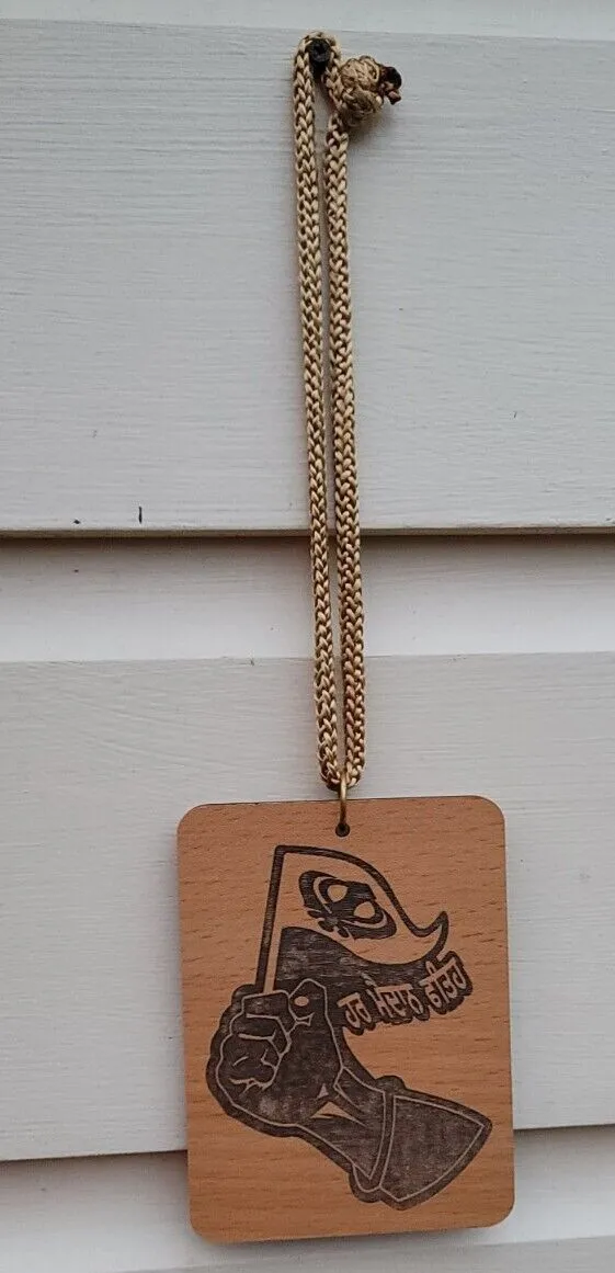 Punjabi Har Maidan Fateh sikh Khalsa Wood Pendant Evil Protection Car Hanger QQ9