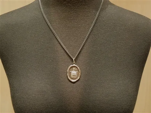 Pyrrha Stag's Crest  Sterling Silver Necklace