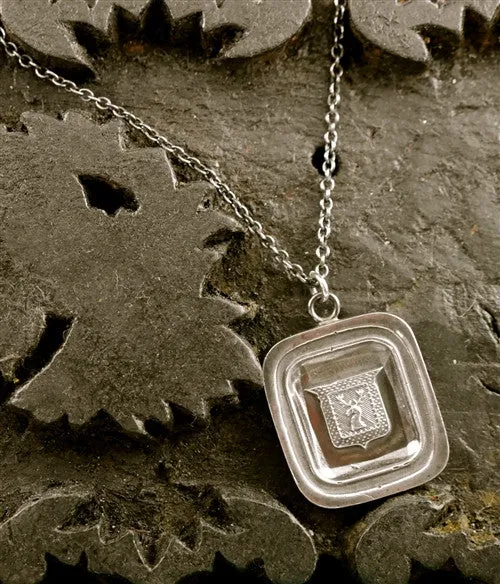 Pyrrha Stag's Head Sterling Silver Necklace