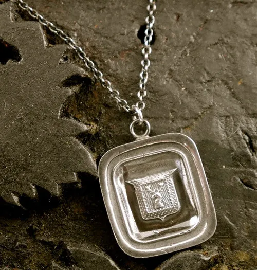 Pyrrha Stag's Head Sterling Silver Necklace