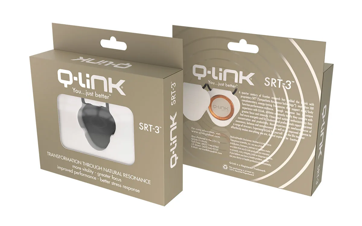 Q-Link Acrylic SRT-3 Pendant (Black) Sunburst
