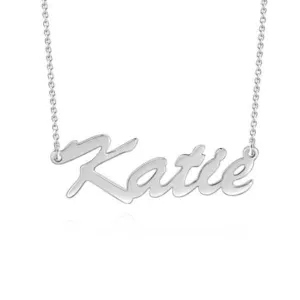 "Katie" Style Adjustable Chain 925 Sterling Silver Personalized Name Necklace