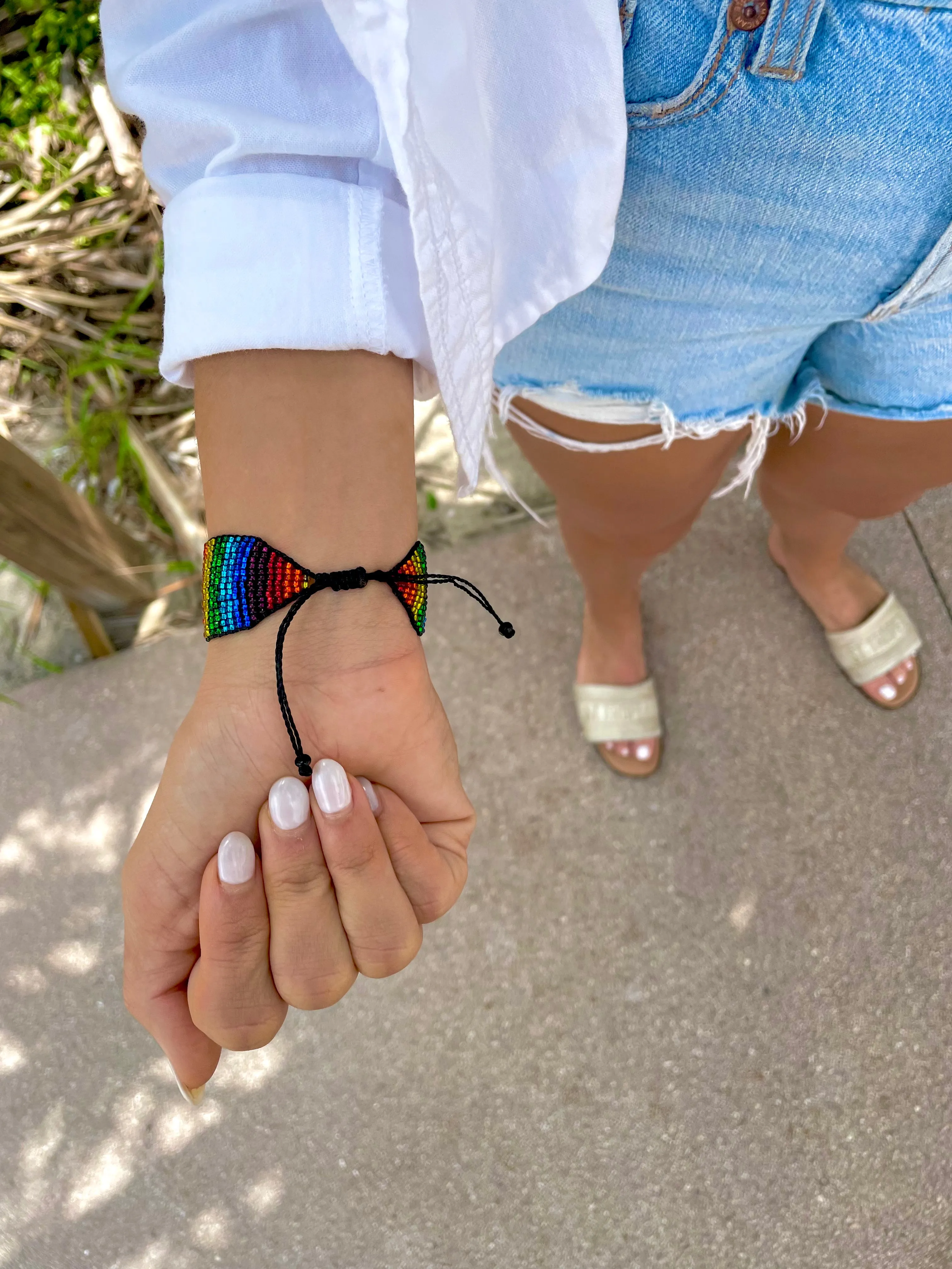 Rainbow Wide Adjustable Bracelet