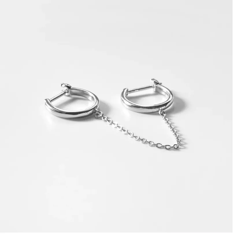 Remi Double Hoop in Sterling Silver | Thatch