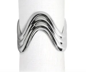 Ripple Napkin Rings Silver (Set of 4)