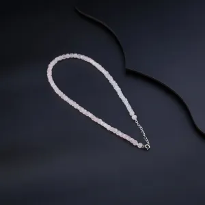 Rose Quartz Silver Necklace
