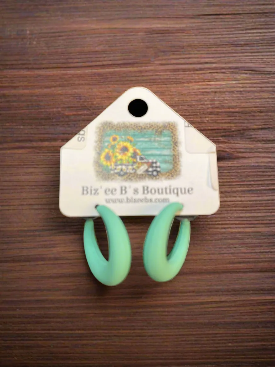 Rubber Hoop Earrings
