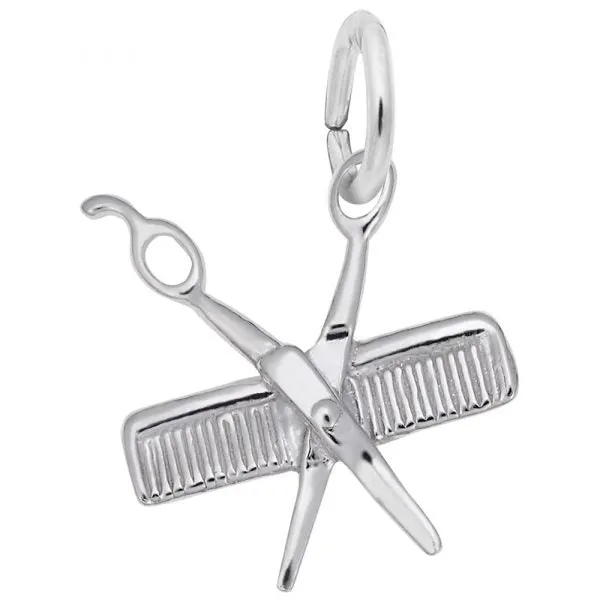 Silver Comb & Scissors 0799-0