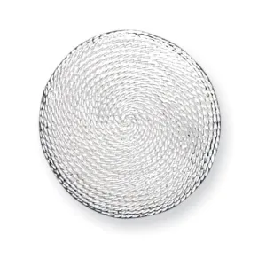 Silver Round Stylish Woven Pendant Slide