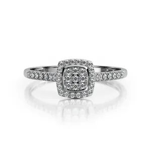 Stellar Cushion Halo Natural   Diamond Engagement Ring