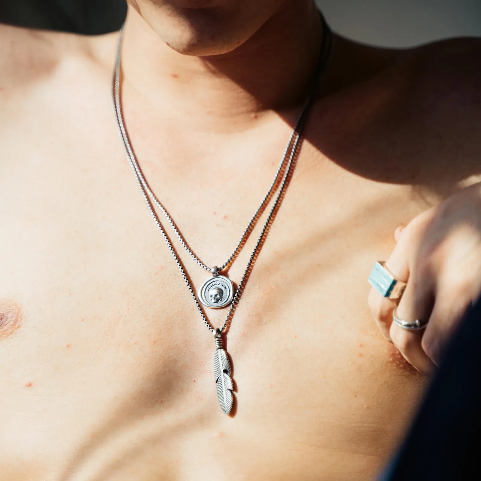 Sterling Silver Memento Mori Necklace