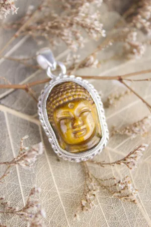Stunning Tiger Eye Buddha Pendant