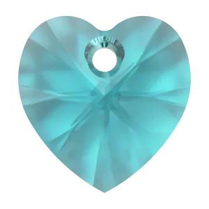 Swarovski Pendants Xilion Heart (6228) Blue Zircon