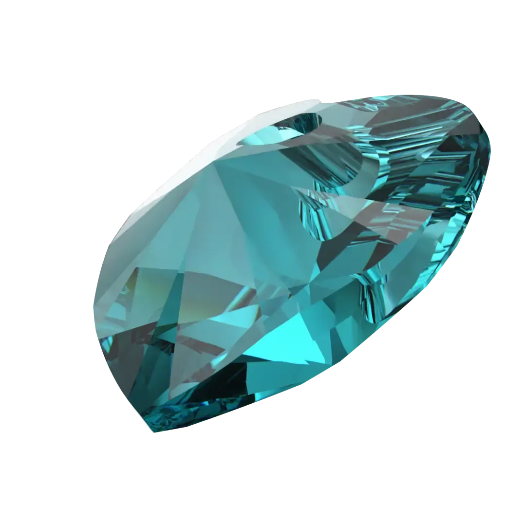 Swarovski Pendants Xilion Heart (6228) Blue Zircon