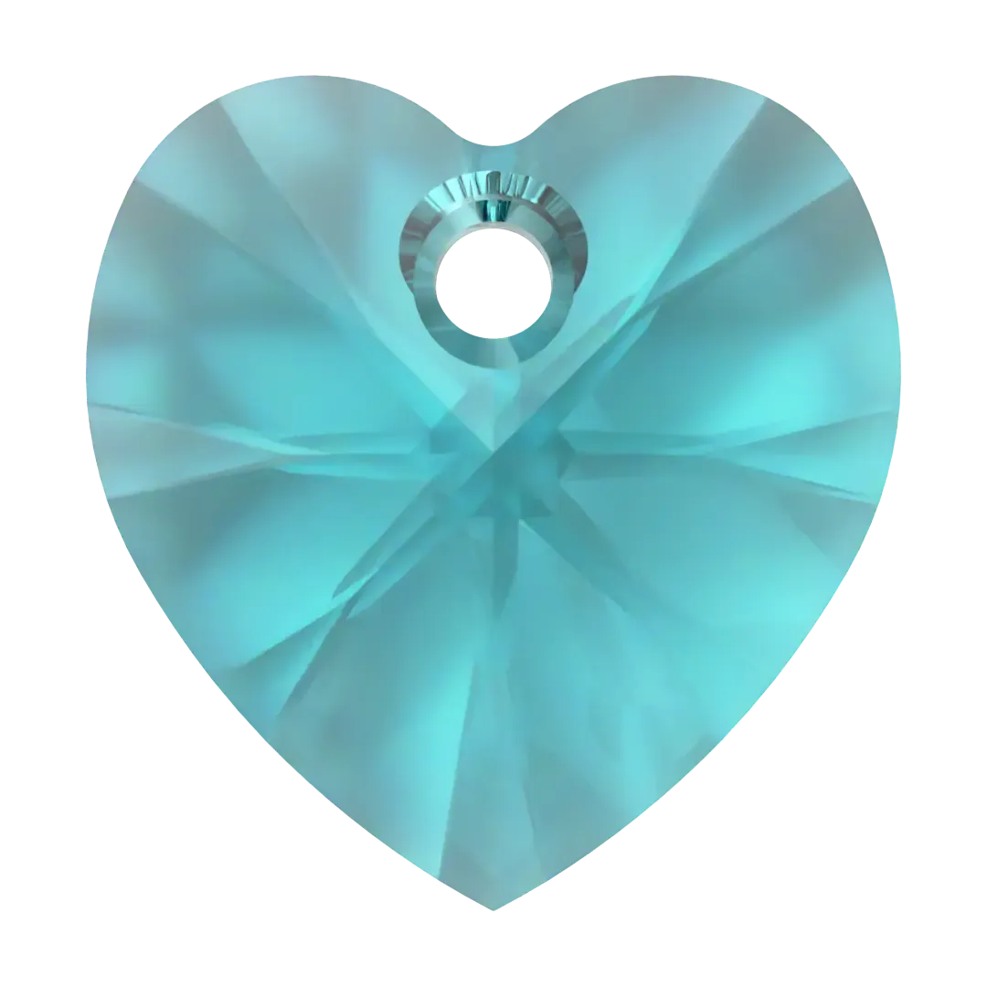 Swarovski Pendants Xilion Heart (6228) Blue Zircon