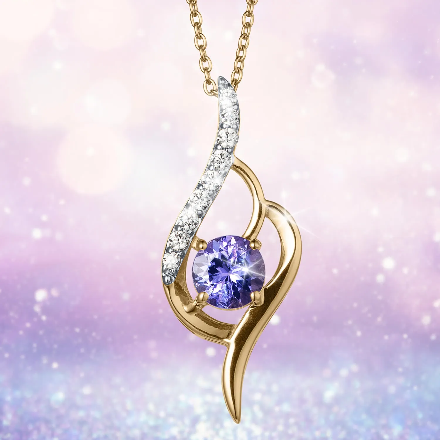 Tanzanite Twist Pendant