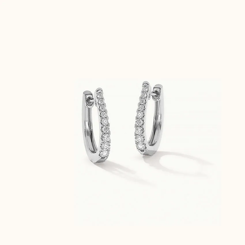 Tapered Line Small Hoops