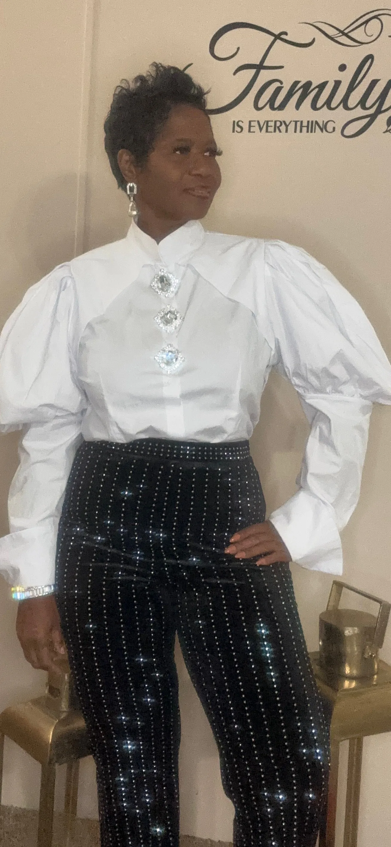 The Dior velvety rhinestone pants