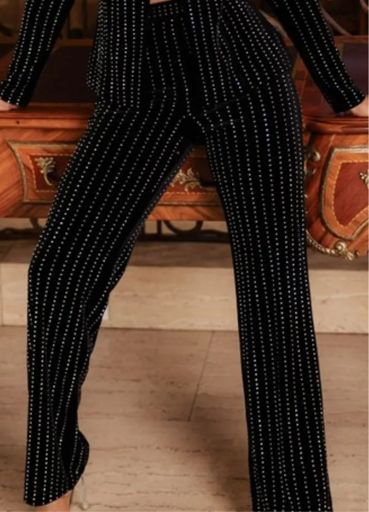 The Dior velvety rhinestone pants