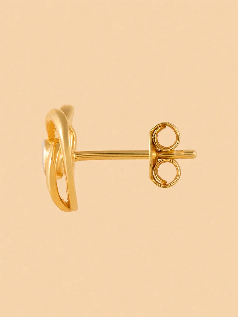 Westside X Pome Chic Lab Diamond Ribbon Knot Studs