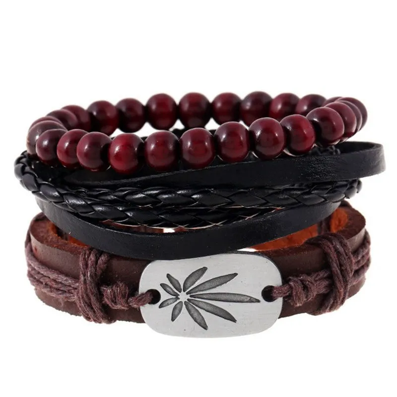 Wrap Feather Leather Bracelets