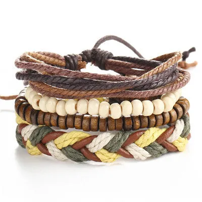 Wrap Feather Leather Bracelets