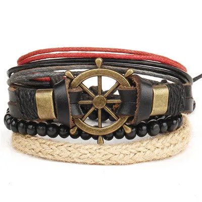 Wrap Feather Leather Bracelets
