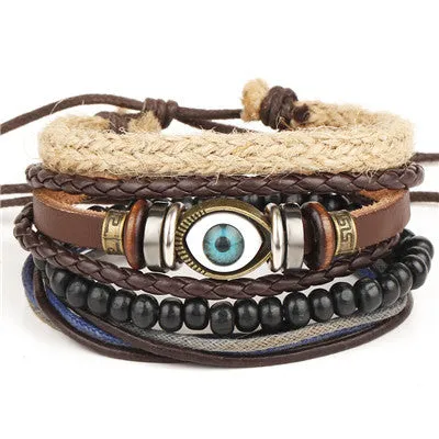 Wrap Feather Leather Bracelets
