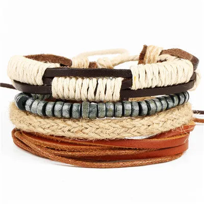 Wrap Feather Leather Bracelets