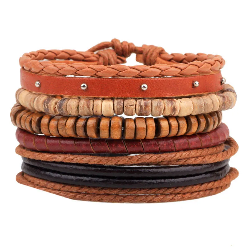 Wrap Feather Leather Bracelets
