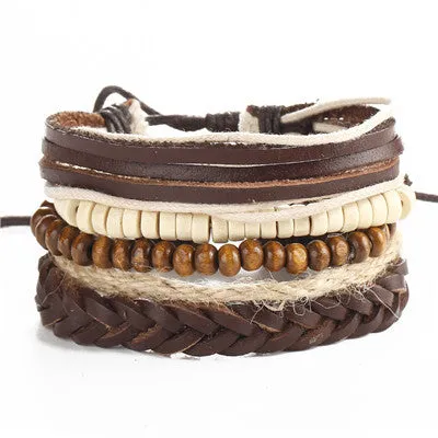 Wrap Feather Leather Bracelets