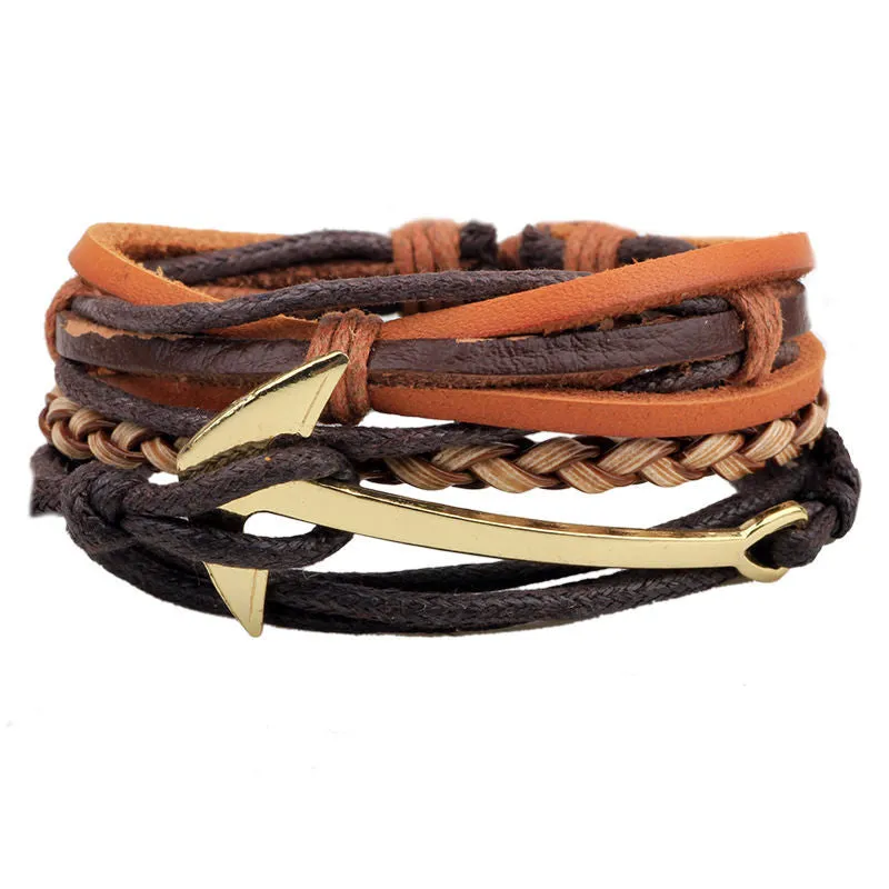 Wrap Feather Leather Bracelets