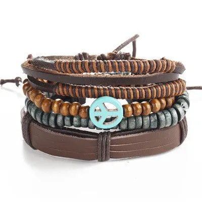 Wrap Feather Leather Bracelets