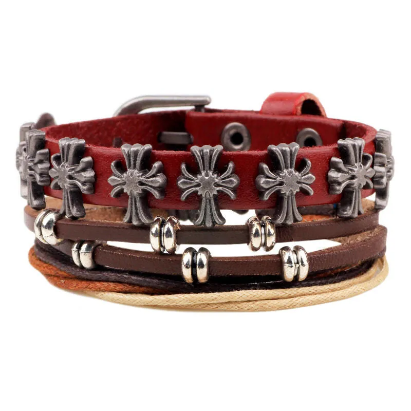 Wrap Feather Leather Bracelets